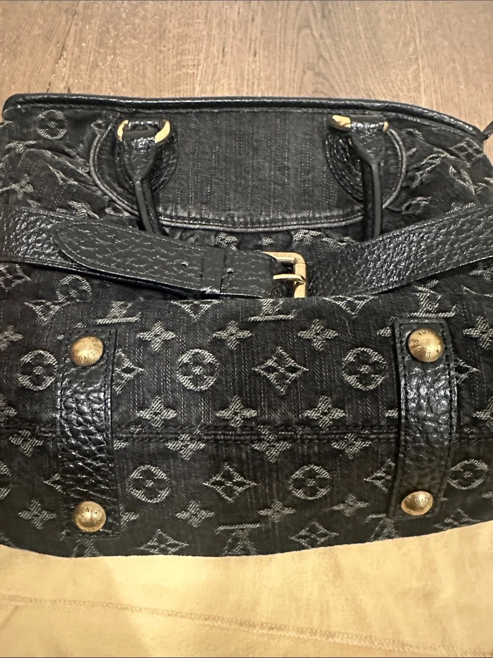 Louis Vuitton Black Denim Neo Cabby
